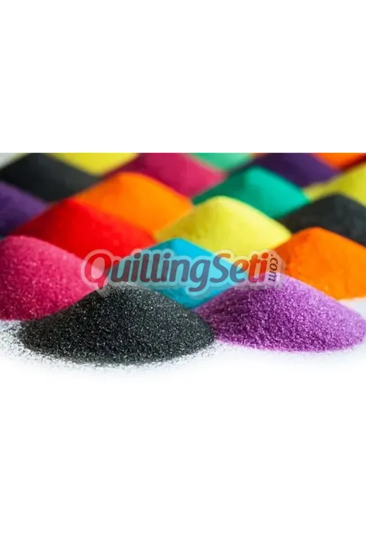 Mavi-kum-boyama-kumu-500gr Mavi Renk Kum Boyama Kumu, Quillingseti Aktivite Kumu, Oyun Kumu, Dekoratif Renkli Kum 500Gr