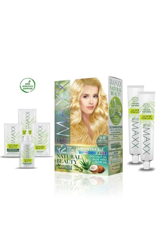 MAXX DELUXE RT-RYL-ARMAXX90 Natural Beauty Amonyaksız Saç Boyası 9.0 Doğal Sarı