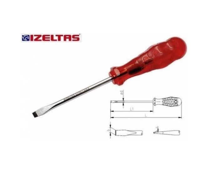 Mbb E-ticaret 125119488 Mey İthalat İzeltaş Kraft Düz Tornavida 4X80