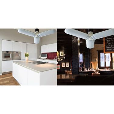 MCmWI6x1BU Cfr Şanled Pervane Led Ampul 3 Kollu Katlanabilir 40W 6500K Beyaz Işık Yaprak Led Ampul