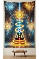 Meditasyon Yoga Duvar Örtüsü Kaliteli Kumaş