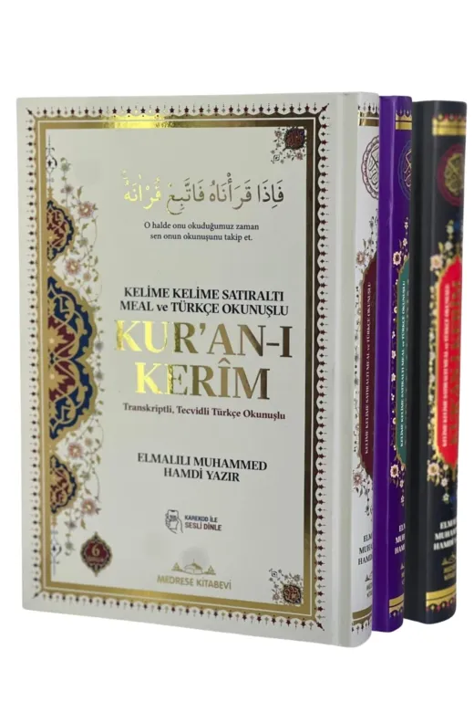 Medrese Kitab Evi medresekit744 6 Özellikli Okunuşlu Mealli Kuran-I Kerim Orta Boy 17X24Cm