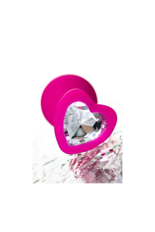 megaw MW-8CMSLKN Heart Anal Plug Silikon Pembe 8 Cm