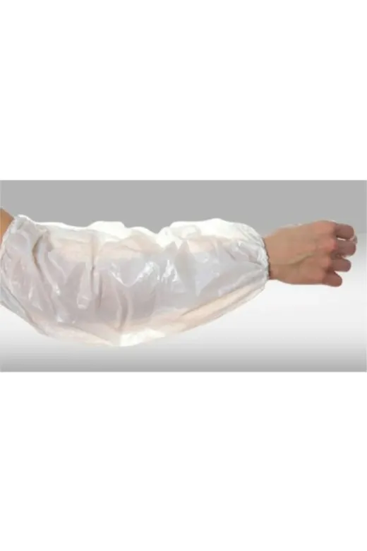 mege MEGE264870120 100 Adet - Tek Kullanımlık Naylon Kolluk Beyaz
