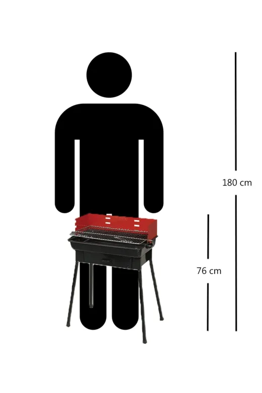 Mehtap Madeni Eşya dkz32x53md Mehtap Midi Grill Portatif Ayaklı ( Izgara Ölçüsü : 32 X 53 Cm )