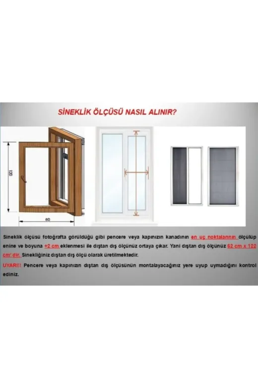 MEKRA MKR586214796 Pencere Plise Sineklik Beyaz Renk En 0-70 Boy 0-130