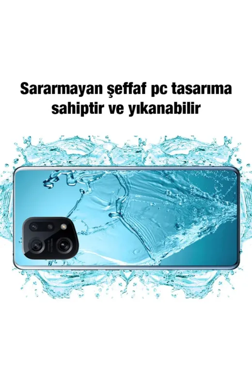 MEKs Ally Find X5 Kılıf Kamera Korumalı Ultra İnce Şeffaf Silikon Kılıf-(5775) - Hep-4726-4922