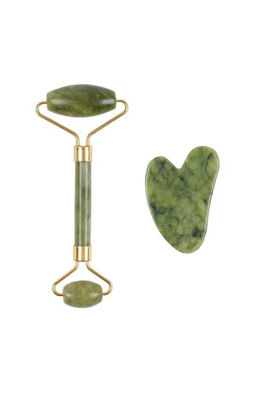 MEKs TTT-24242412073 Jade Roller Gua Sha Taşı Seti