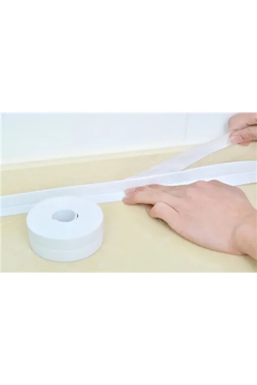 MEKs TTT-24242412308 Beyaz Su Sızdırmaz Lavabo Kenar Bandı (Kutusuz)(3.2M)