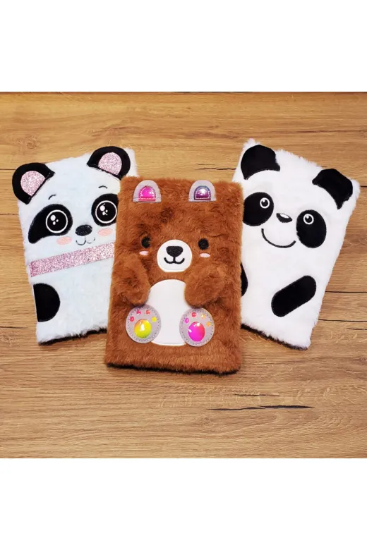 MEKs TTT-24242450474 Panda Tasarımlı Peluş Defter