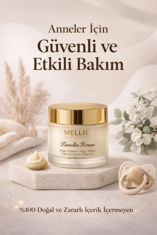 Mellie Professional 0018 %100 Doğal Lanolin Göğüs Ucu Bakım Kremi 50 Ml