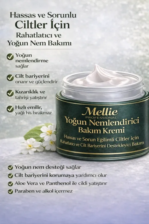 Mellie Professional 25000 Se.def Ve Eg.za.ma Karşıtı Yoğun Nemlendirici Bakım Kremi