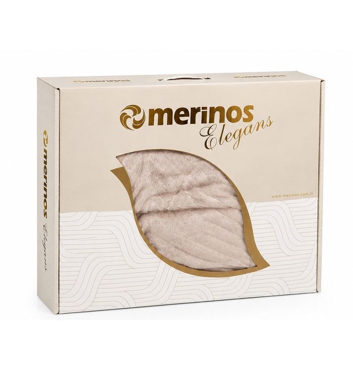 Merinos Elegans Kalın Embos Tek Kişilik Kutulu Battaniye (160x220) - Köpük