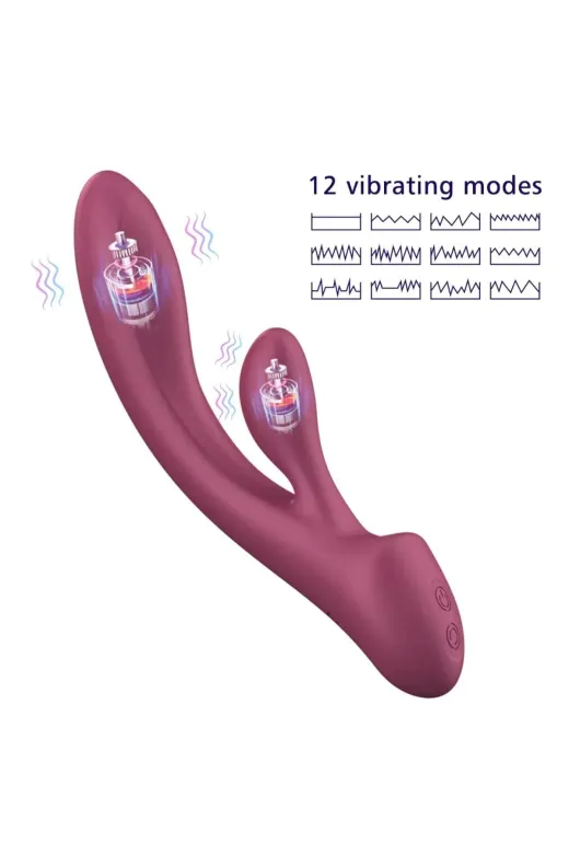Merry Şarjlı Ultra Güçlü Çift Motorlu 2 In 1 Rabbit Vibratör