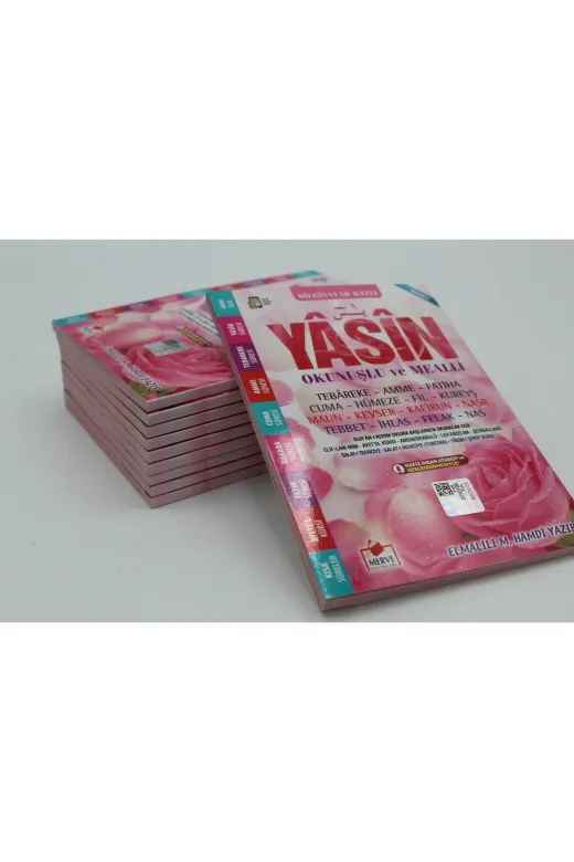 Merve Yayınları MERVEYAS048 Ekonomik 10 Adet Yasin-I Şerif Açıklamalı Ve Mealli Çanta Boy(11X16Cm) Pembe Renk