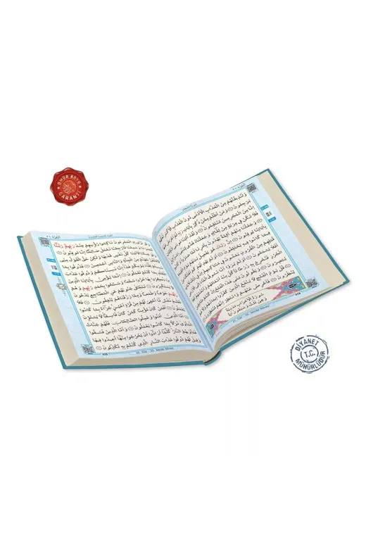 Merve Yayınları TYC00205022110 Kur'an-I Kerim Bilgisayar Hatlı Mavi Renk Orta Boy Kur-An 015 Sesli Kur-An