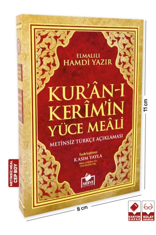 Merve Yayınları TYC00693912262 Cep Boy Kur’An-I Kerim Ve Yüce Meali Metinsiz Türkçe Açıklaması (Meal-010)
