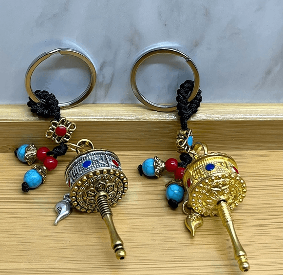 Metal Feng Shui Şans Çarkı Anahtarlık Alk4455