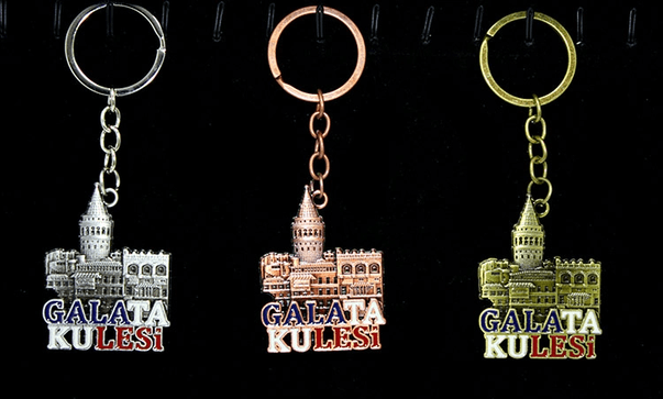 Metal Galata Kulesi Anahtarlık Model 2