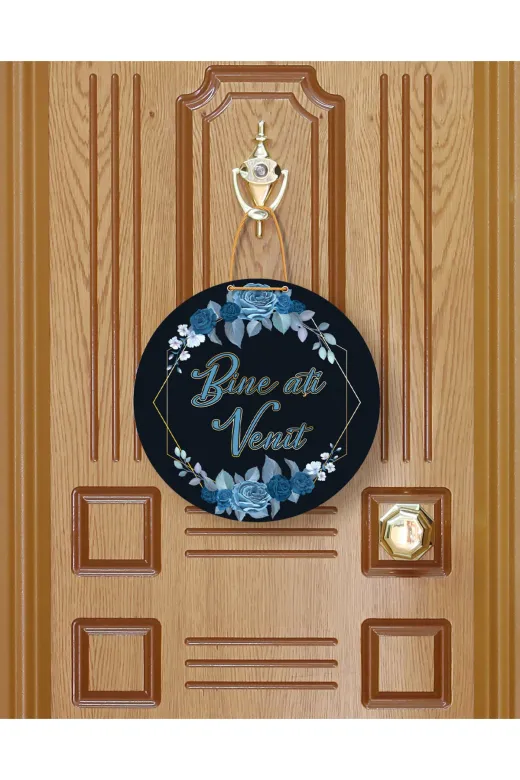 M&H Quality 45498481112 Çiçek Desenli Romanya’Ya Özel Kapı Aksesuarı (Bine Ați Venit)