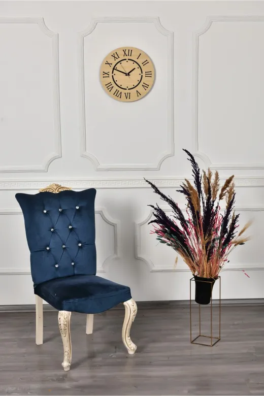 M&H Quality 5158415415415 Dekoratif Modern Ahşap Duvar Saati ( Sessiz Akar Saat )
