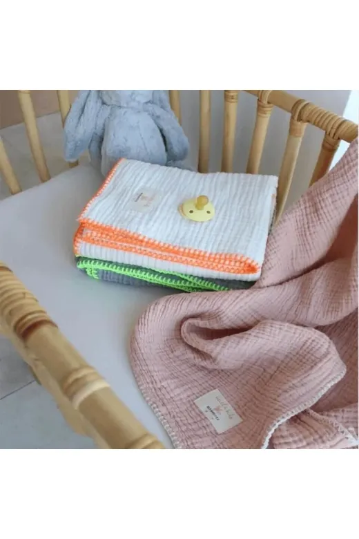 Miela Kids K92L8CU1CK-21 Marshmallow Müslin Battaniye Pembe