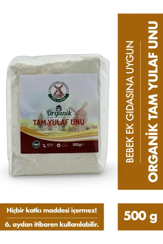 Mill & More Only Natural Products MM-8684438220067 Organik Tam Yulaf Unu 500 G +6 Ay