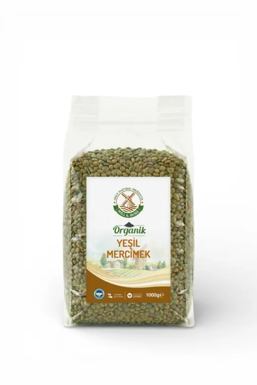 Mill & More Only Natural Products MM-8684438220203 Organik Yeşil Mercimek 750 G