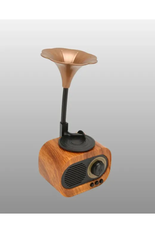 Mini Nostaljik Bluetooth Hoparlör FM Radyo 8 Saat Batarya Yeni Nesil