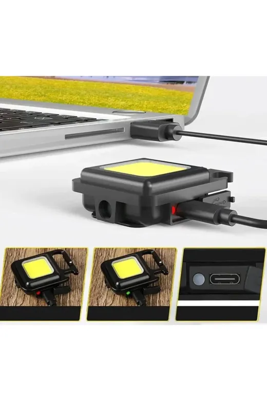 Mini Taşınabilir Led Çok Fonksiyonlu Fener