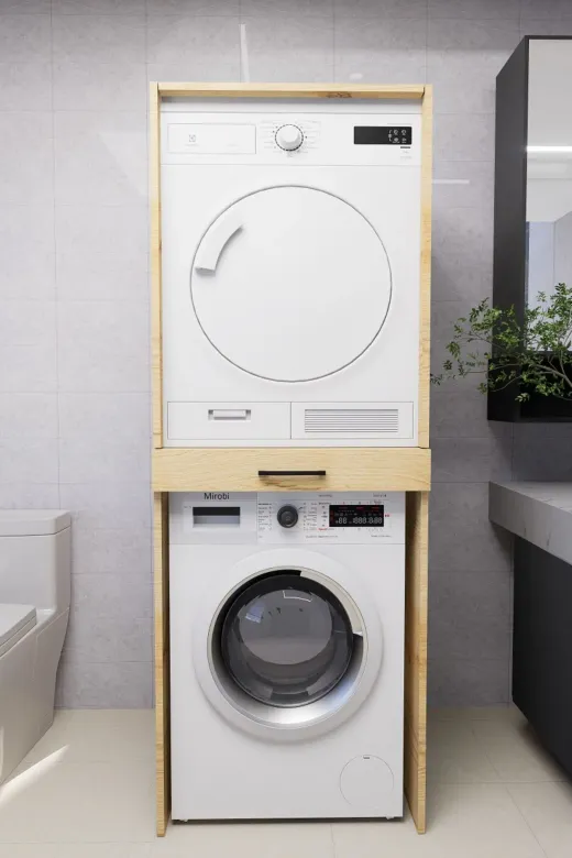 Mirobi MRB-SRNT-CMS-KRT-DLB Serenity Banyo Dolabı Çamaşır Ve Kurutma Makinesi Dolabı Rivoli