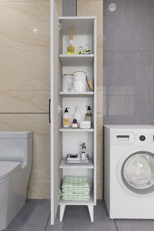 Mirobi Mrb-Tndm-Bny-Dlb Tandem Çok Amaçlı Dolap Banyo Dolabı Beyaz