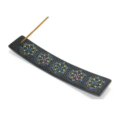 Mistik Obsidian Taşı Kayık Tütsülük 25 Cm