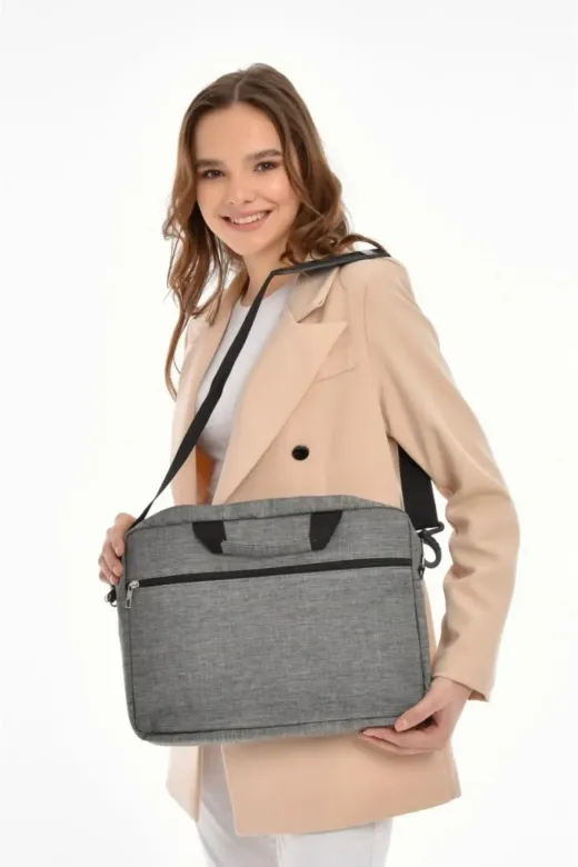 Moda West MWL008 Unisex West Serisi 15.6" Inç Gri Evrak Bilgisayar Notebook Laptop Çantası