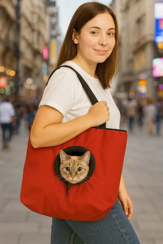 Moda West tasmalıklı Tasma Aparatlı Omuz Ve Kol Askılı Kedi Ve Küçük Irk Köpek Taşıma Kol Çantası