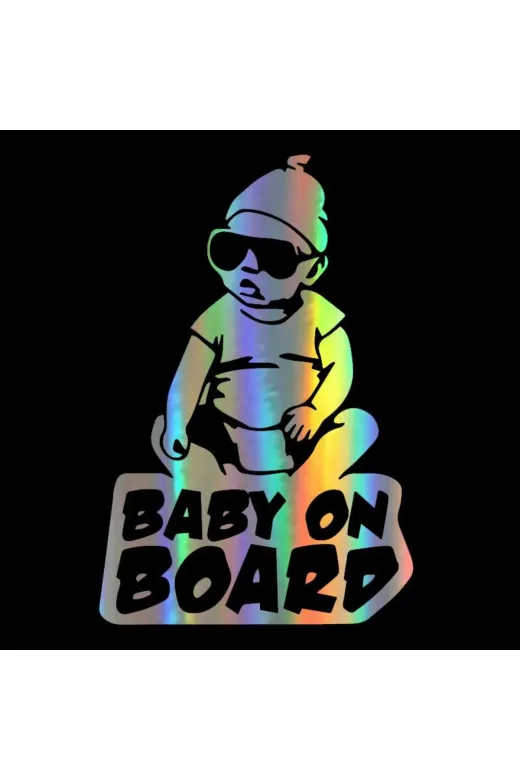 Modatools ASDFGHJKL3598 Arabada Bebek Var Hologram Sticker Renk Değiştiren Araba Sticker