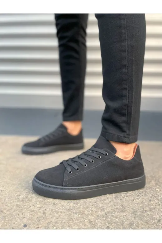 MODE STEP MSTPJY76494639414 Jy122 Mode Bağcıklı Süet Erkek Günlük Sneaker Ayakkabı Sst - Siyah
