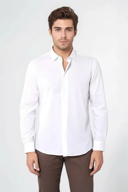 Modelli Slimfit Krem Gömlek - Wessi - S / Krem