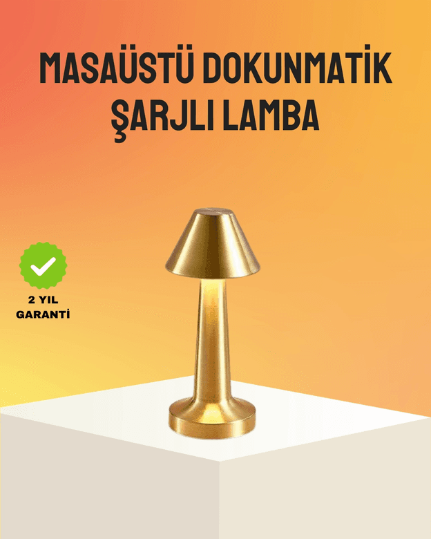 Modern Metal Masa Lambası 3 Işık Renkli Kademesiz Parlaklık Ayarlı