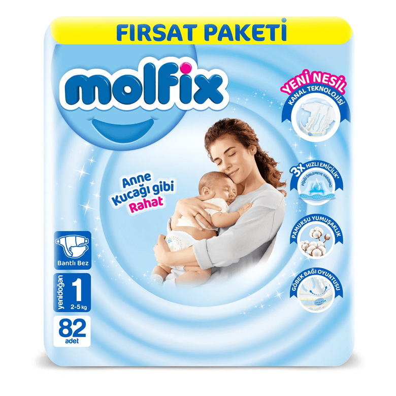 Molfix 845613 Fırsat Paketi Yenidoğan 1 Beden 82 Adet