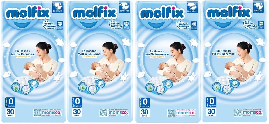 Molfix Bebek Bezi Ekonomik 0 Beden 0-3 KG Prematüre 120 Adet