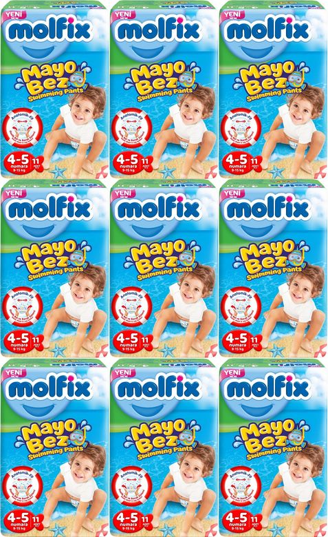 Molfix Swimming Pants Külot Mayo Bez Beden 4-5 (9-15 KG) 99 Adet