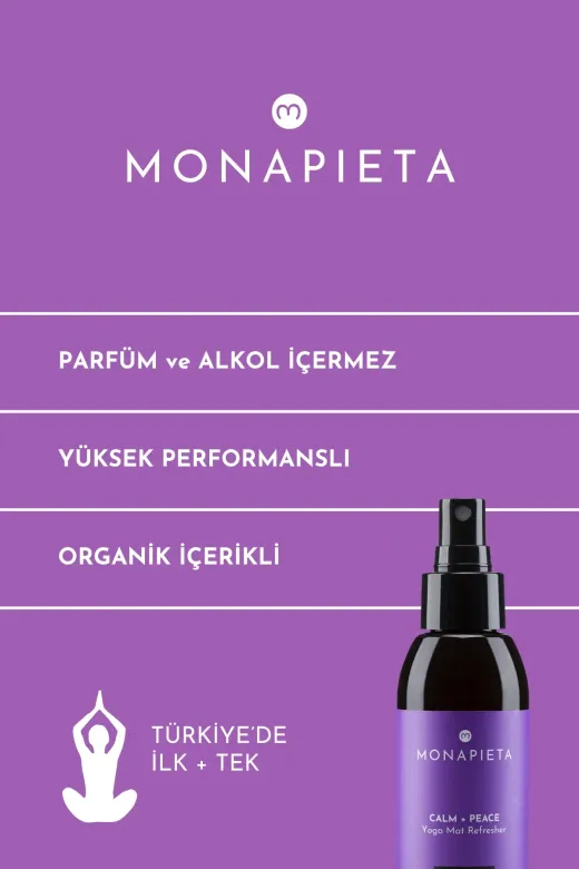 Monapieta MNPT25/2 Tazeleyici Yoga Matı Temizleme Spreyi | Yenileyici & Koku Giderici | Sakin & Huzurlu Aura | 125 Ml