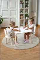 Montessori Çocuk Masası-ahşap Oyun Masası-aktivite Masası-çalışma Masası-etkinlik Masası 2 Sandalye