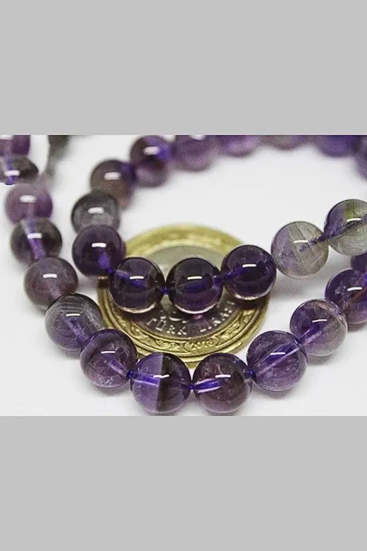 Moonstar Jewelry mYTM-8968 Ametist Taşı Dizi 8Mm