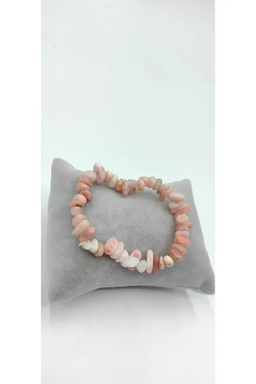 Moony Stone PMBOPLKRKBLK Opal Kırık Taş Doğal Taş Kadın Bileklik