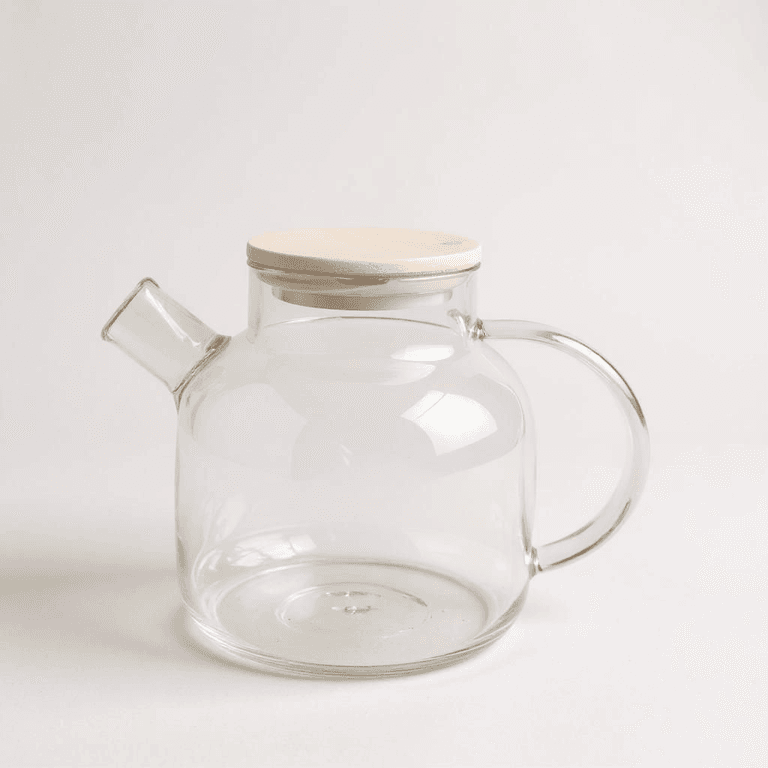 Mor Kayısı TIRAN-470 Tiran Bambu Kapaklı Cam Demlik 1500Ml