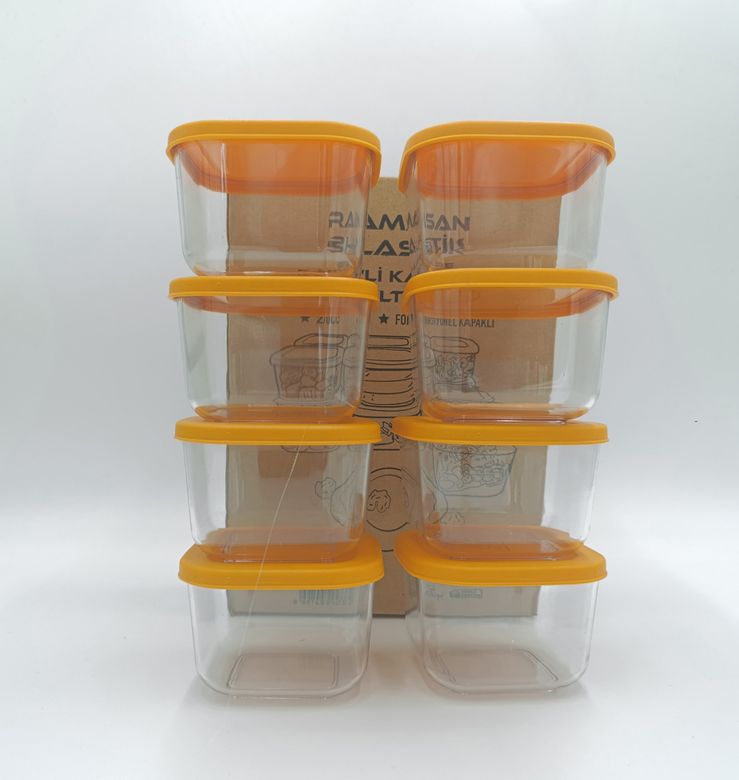 Mor Kayısı tSPYmVGr5p Ramsan Plastik 8'li Kare Kahvaltılık Seti