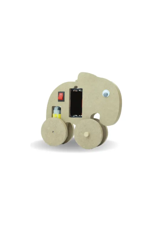morMaker RMSAM004 Mormakaer Fil Robot Filbot Dc Motorlu Ahşap Oyuncak Stem-A Eğitim Seti