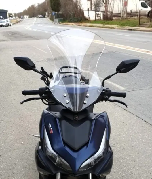 MOTOCAM Abush Benice A-150 Ön Cam 2023-2026 Model 54cm Şeffaf Renkli Sportif Model
